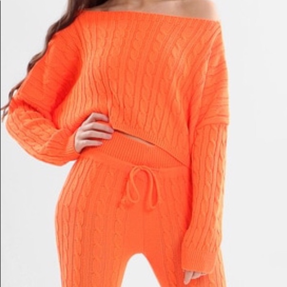 Orange Crush Knit Wear Set